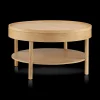 Bouclair Wooden Round Coffee Table with Lift Top