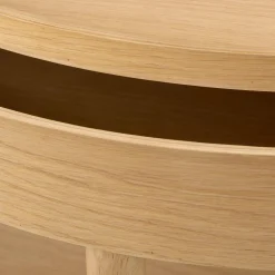 Bouclair Wooden Round Coffee Table with Lift Top